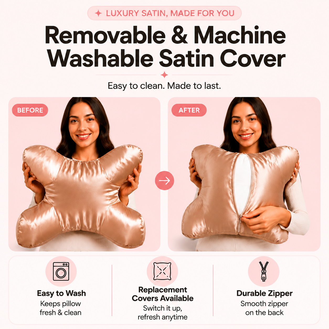 Anti-wrinkle Pillow and Pillowcase