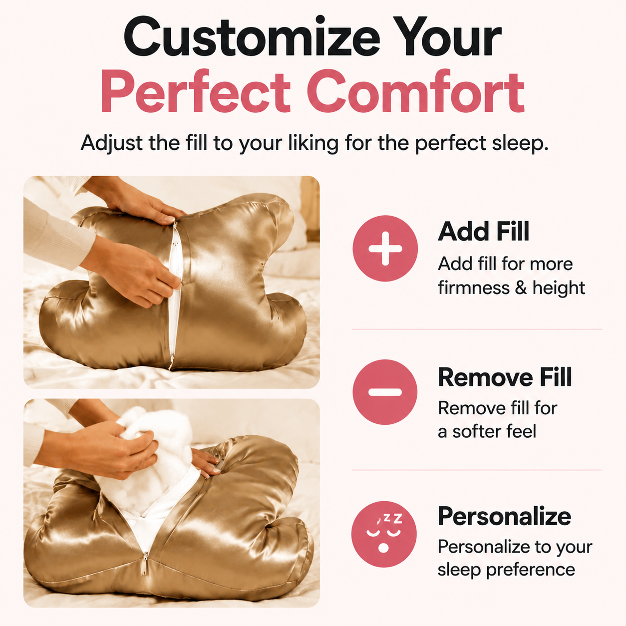 Anti-wrinkle Pillow and Pillowcase