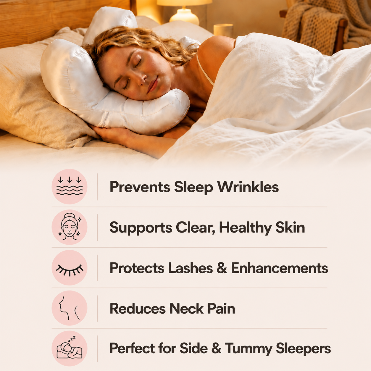 Anti-wrinkle Pillow and Pillowcase